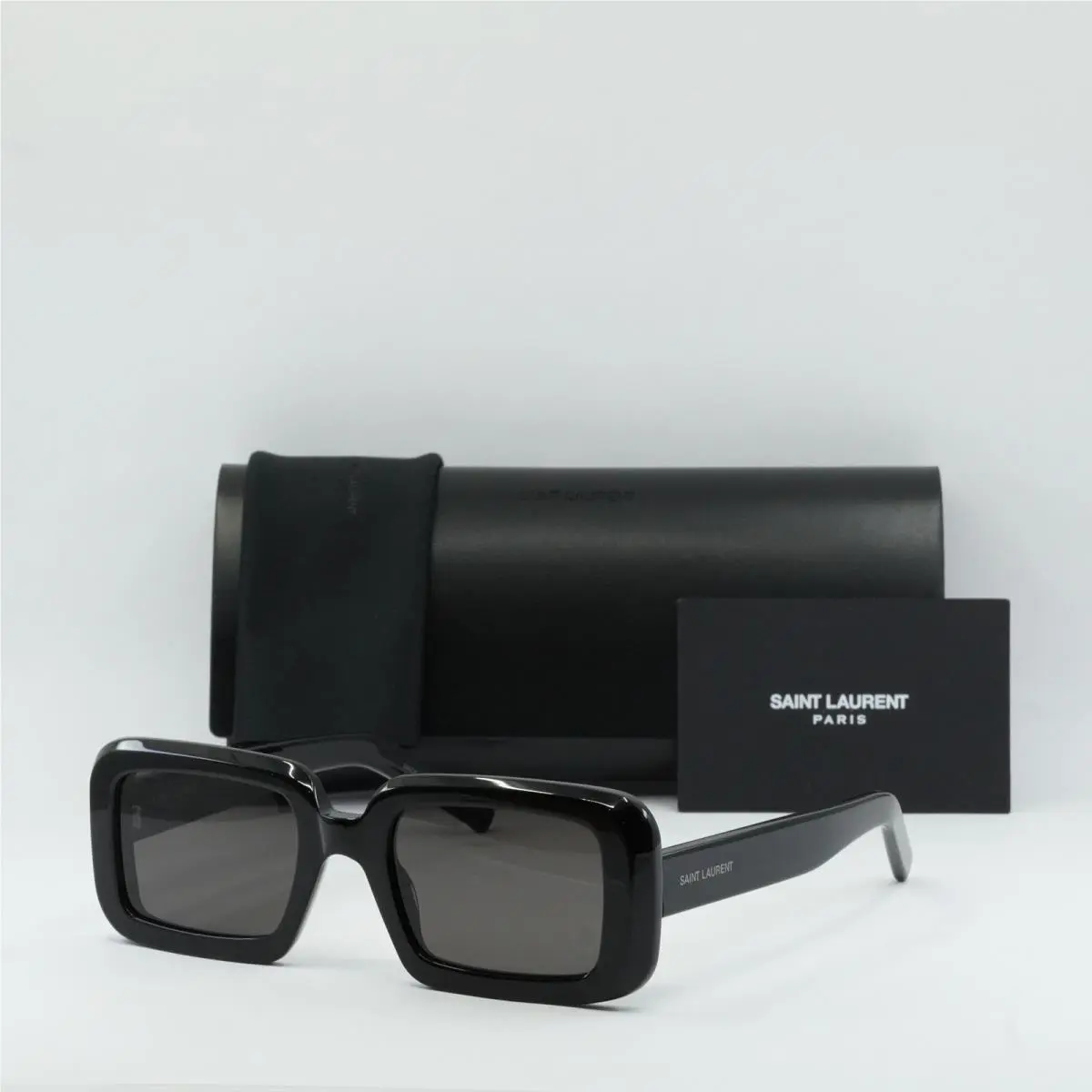 Saint Laurent SL534 Sunrise 001 Shiny Black/black 52-21-145 Sunglasses