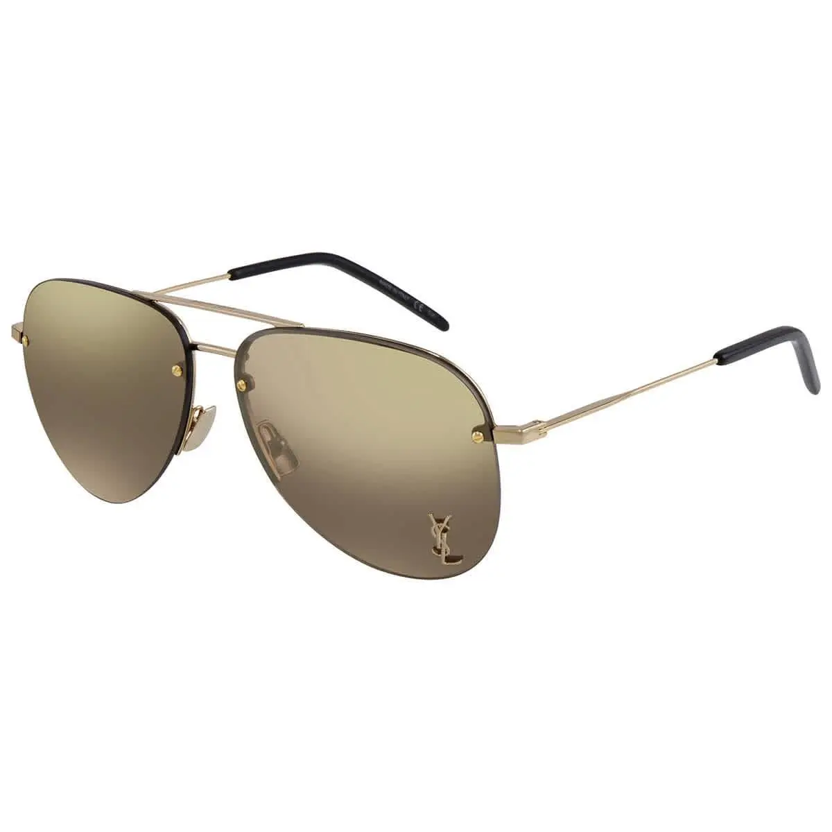 Saint Laurent Bronze Mirror Pilot Unisex Sunglasses SL Classic 11 M 004 59 by Yves Saint Laurent