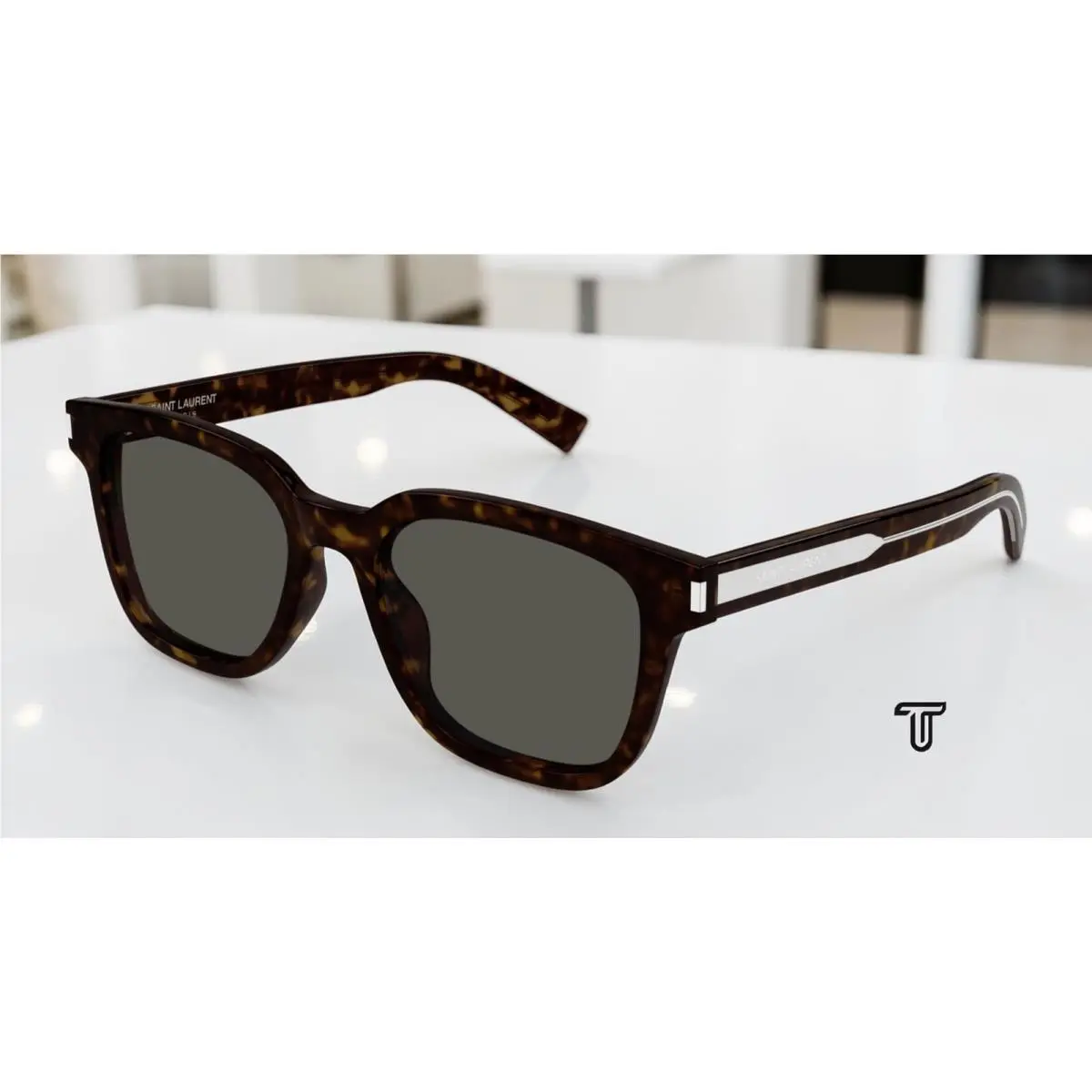 Saint Laurent SL 711 K 002 Havana Grey 54 mm Men`s Sunglasses