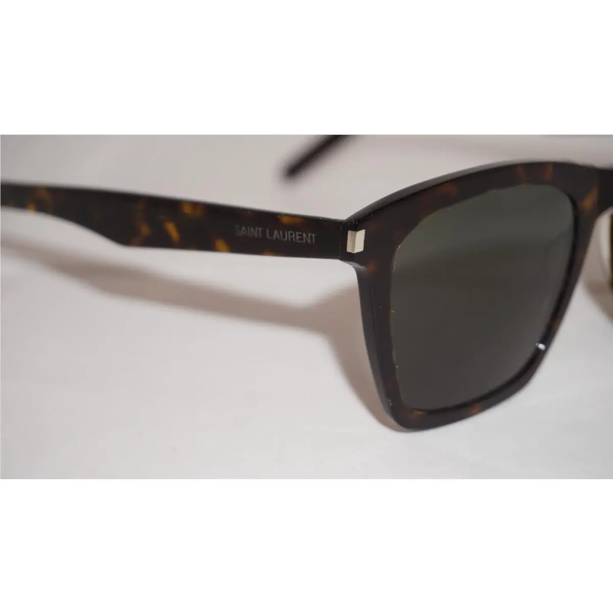 Saint Laurent Sunglasses Tortoise Green SL 281 Slim 002 52 21 150 by Yves Saint Laurent