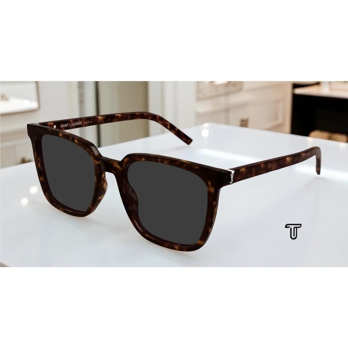 Saint Laurent SL M146 K 002 Havana Grey 56 mm Women`s Sunglasses by Yves Saint Laurent
