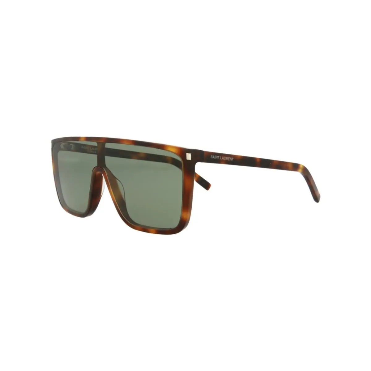 Saint Laurent Women`s 99 mm Havana Sunglasses SL364MASKA-30008960-002 - Frame: Brown, Lens: Green, Other Frame: Havana