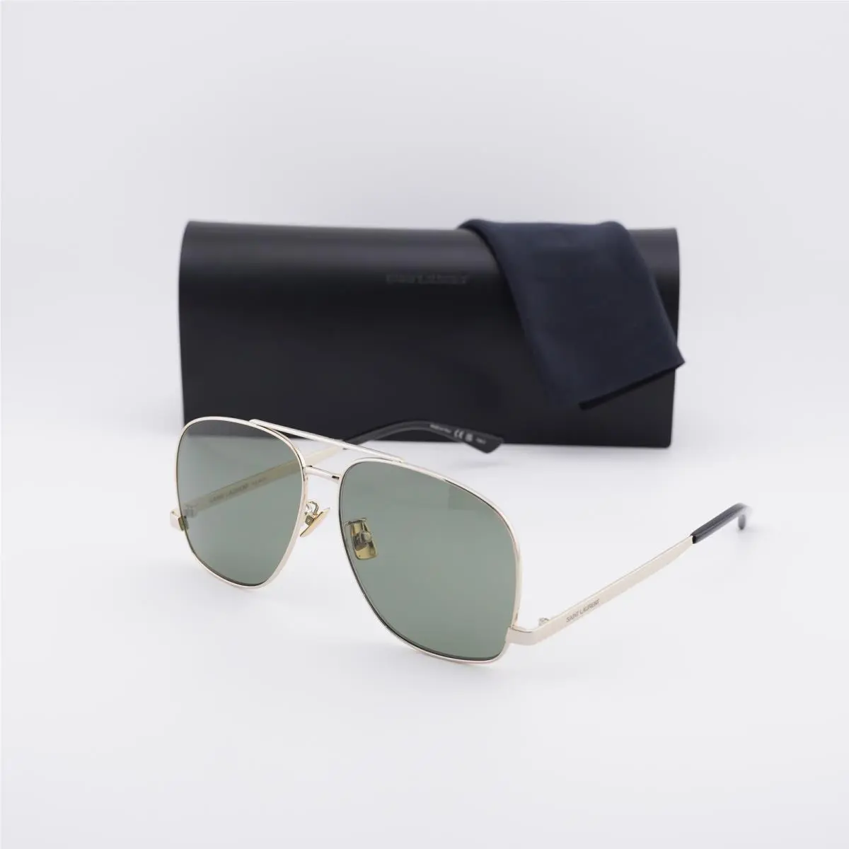 Saint Laurent SL653/F Leon 003 Gold/green 59-13-140 Sunglasses by Yves Saint Laurent