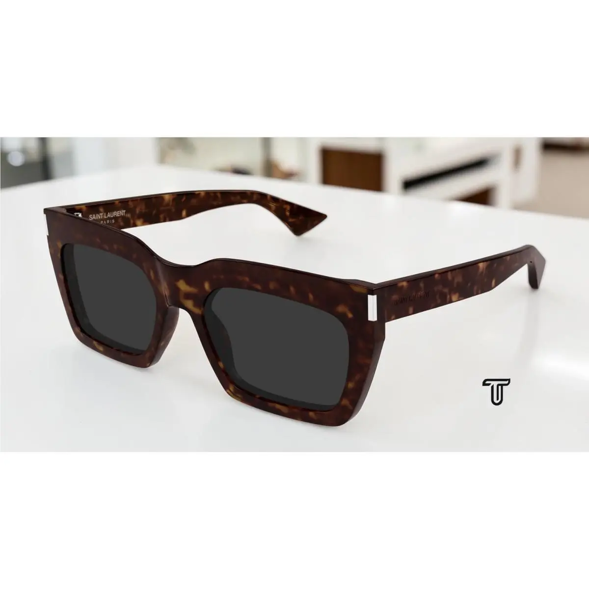 Saint Laurent SL 810 002 Havana Grey 55 mm Women`s Sunglasses by Yves Saint Laurent