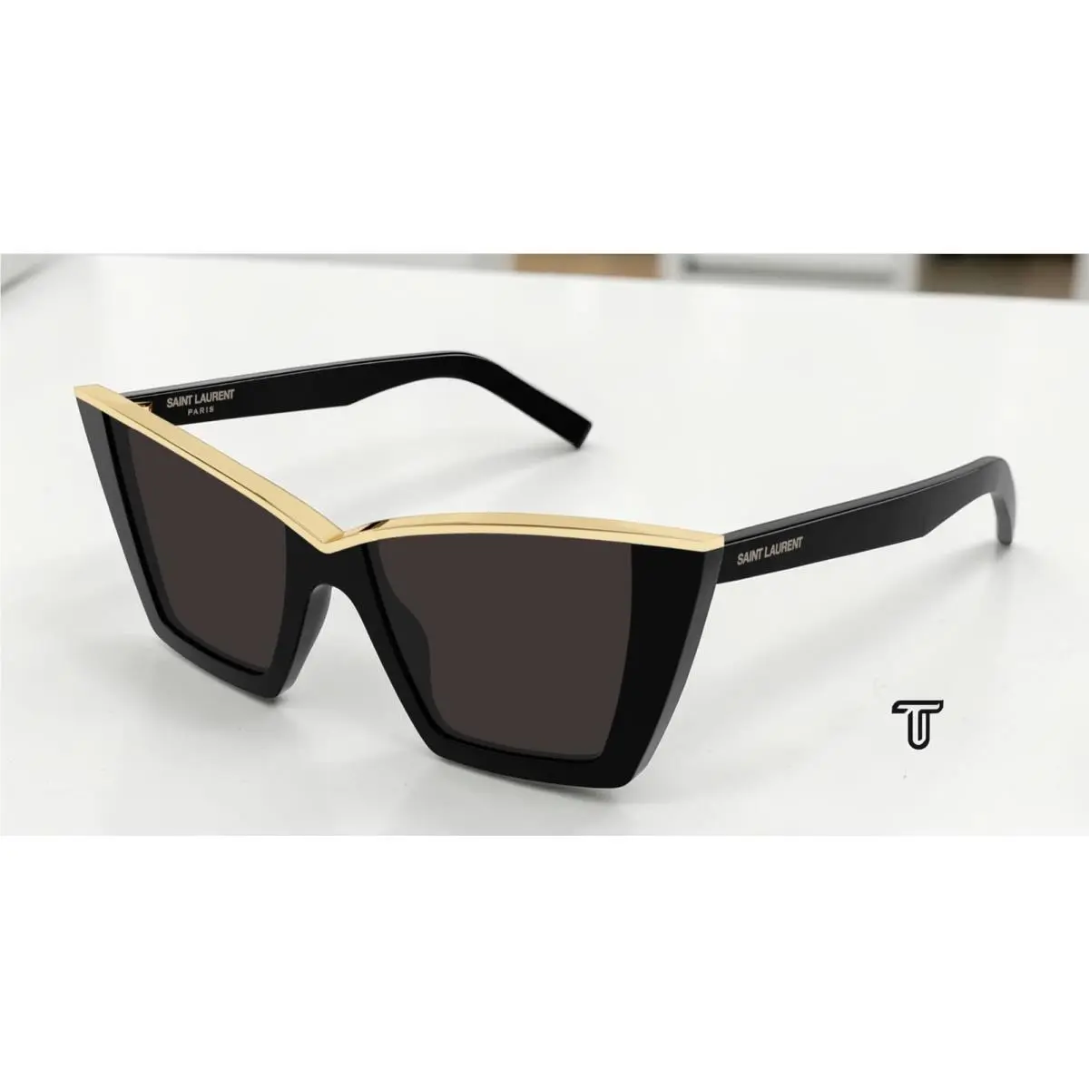 Saint Laurent SL 570 001 Cat Eye Acetate Black 54 mm Women`s Sunglasses