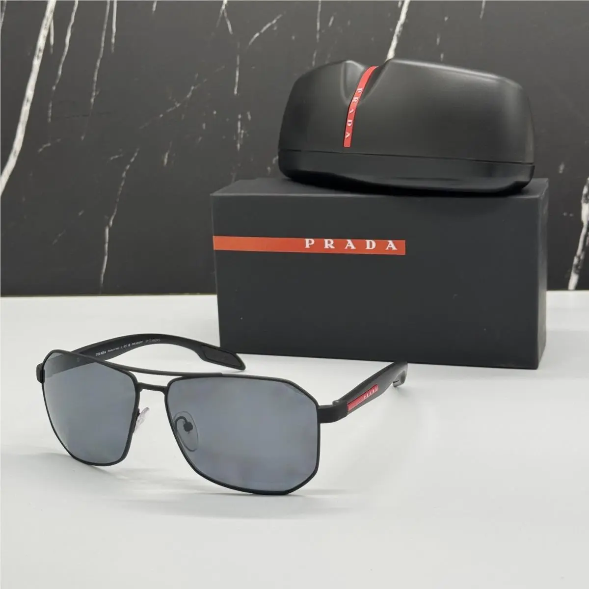Prada Linea Rossa PS51VS DG05Z1 Men Black Gray Sport Sunglasses