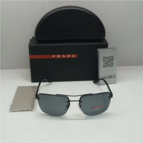 Prada Men Polarized Sunglasses Sps 60u 1AB 5z1 Made in Italy