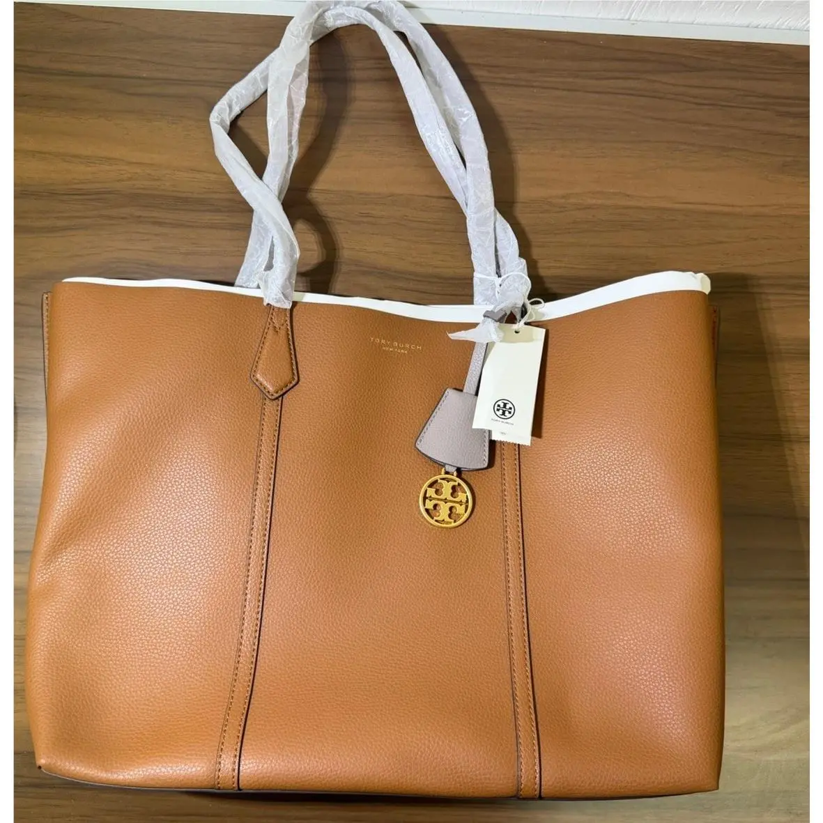 Tory Burch Women`s Perry Triple Compartment Tote - Light Umber Brown One Size