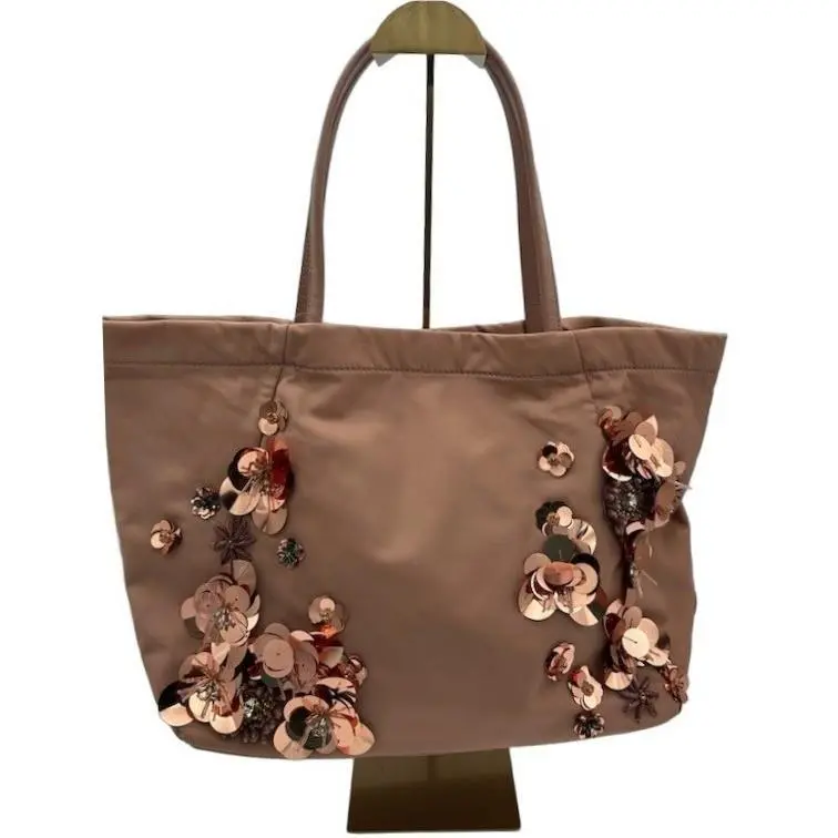 Tory Burch Flower Cluster Tote Women`s Blush Nylon Sequin Floral 41139707
