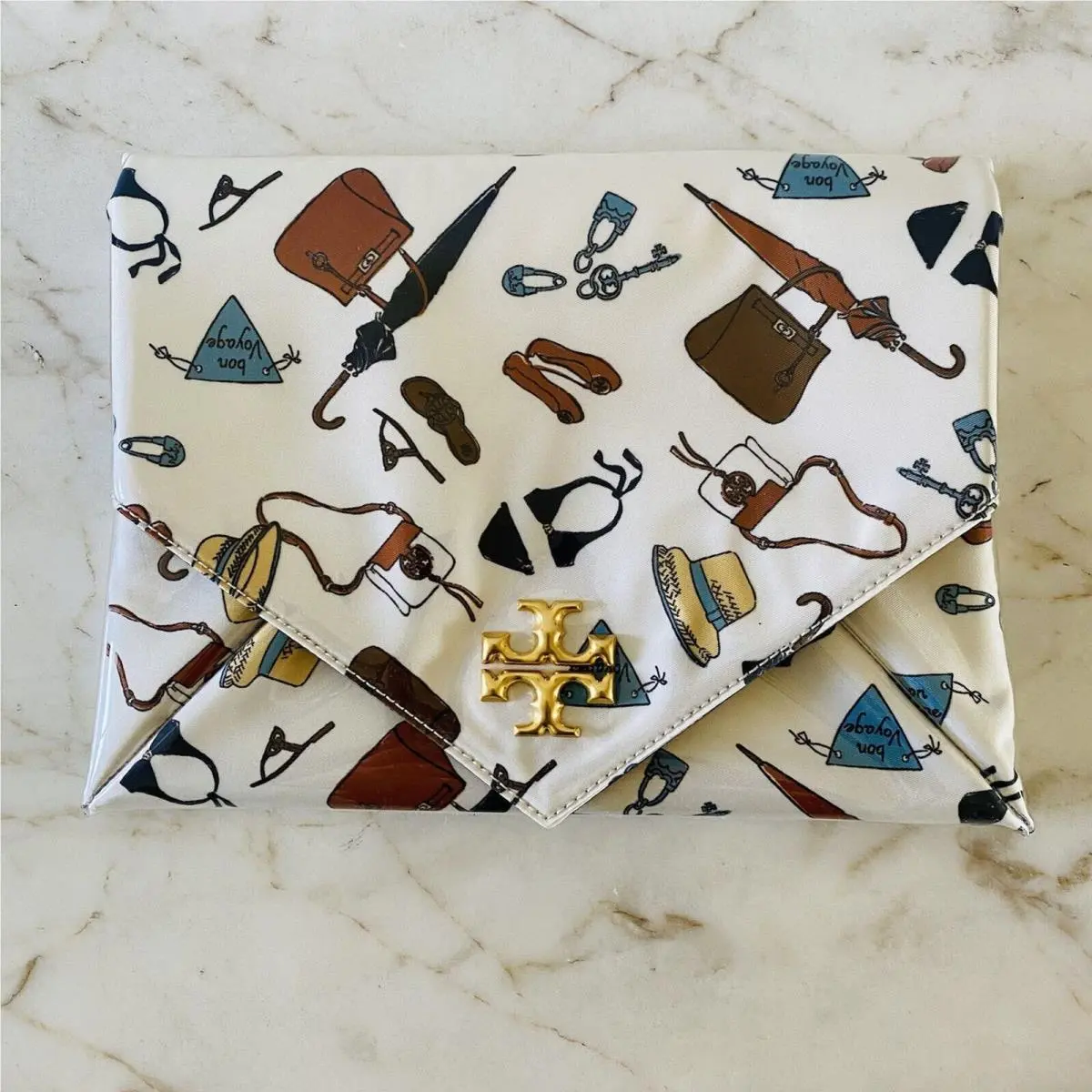 Tory Burch Eye Mask with Pouch Clutch Travel Set