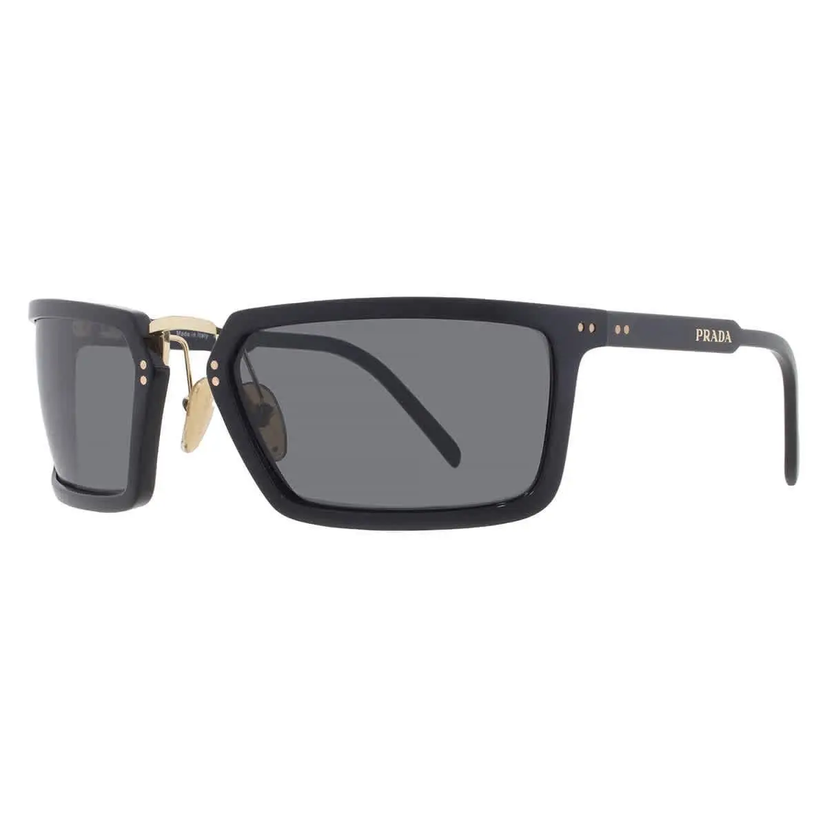 Prada Dark Grey Wrap Men`s Sunglasses PR A11S 1AB5S0 62 PR A11S 1AB5S0 62
