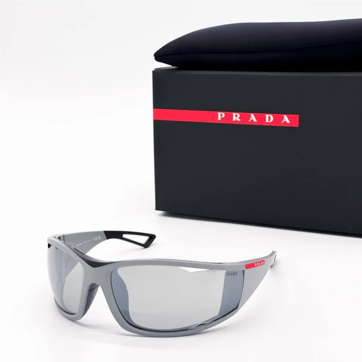 Prada Linea Rossa Sunglasses PSA04S 13Z05A with Fabric Cha