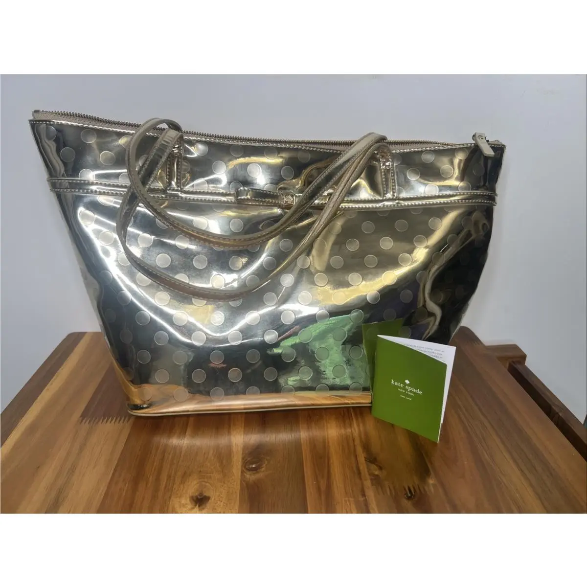 Kate Spade Sophie Camellia Street Gold Mirror Tote