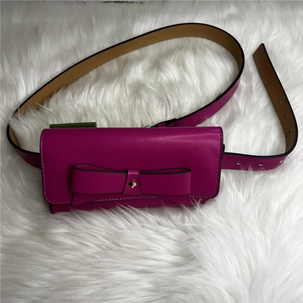 Fuschia Pink Bow Belt Bag L/xl Retail by Kate Spade