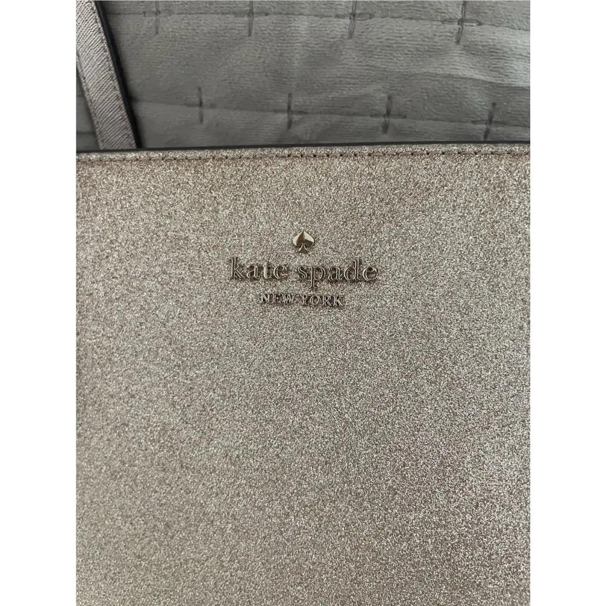 Kate Spade Glimmer Large Top Zip Tote Shoulder Bag Gold Glimmer