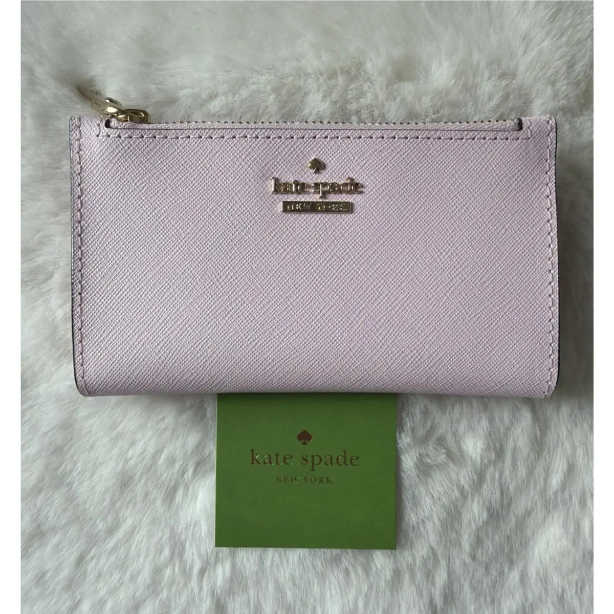 Kate Spade Cameron Street Mikey Small Slim Leather Bifold Wallet Lemonade Pink