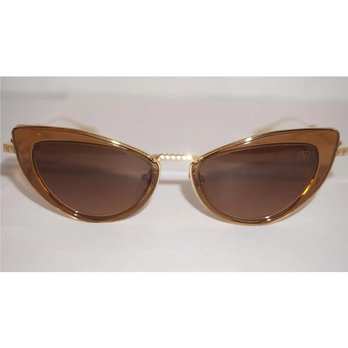 Sunglasses Crystal Brown Gold Dark Brown Viii VLS102B-50 50 18 142 by Valentino