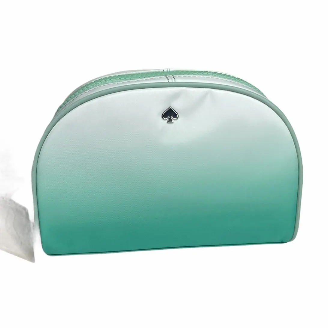 Jae Degrade Medium Dome Nylon Cosmetic Bag Makeup Bag in Fiji Green by Kate Spade