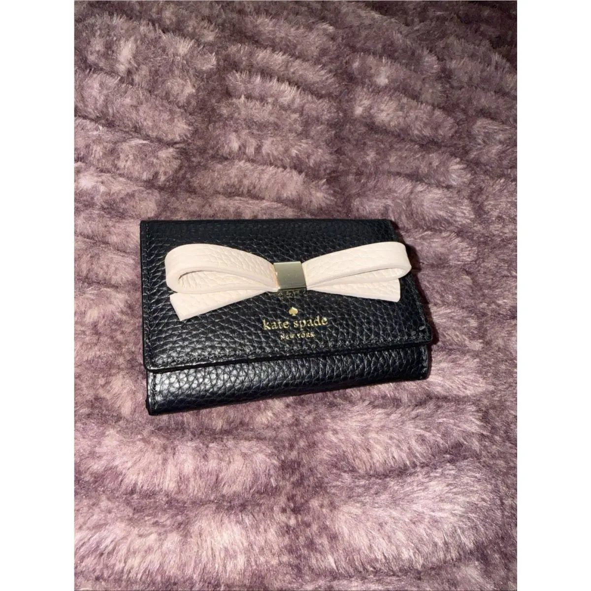Kate Spade Coin Purse W.leather Ribbon Cow Leather Henderson Street Darla