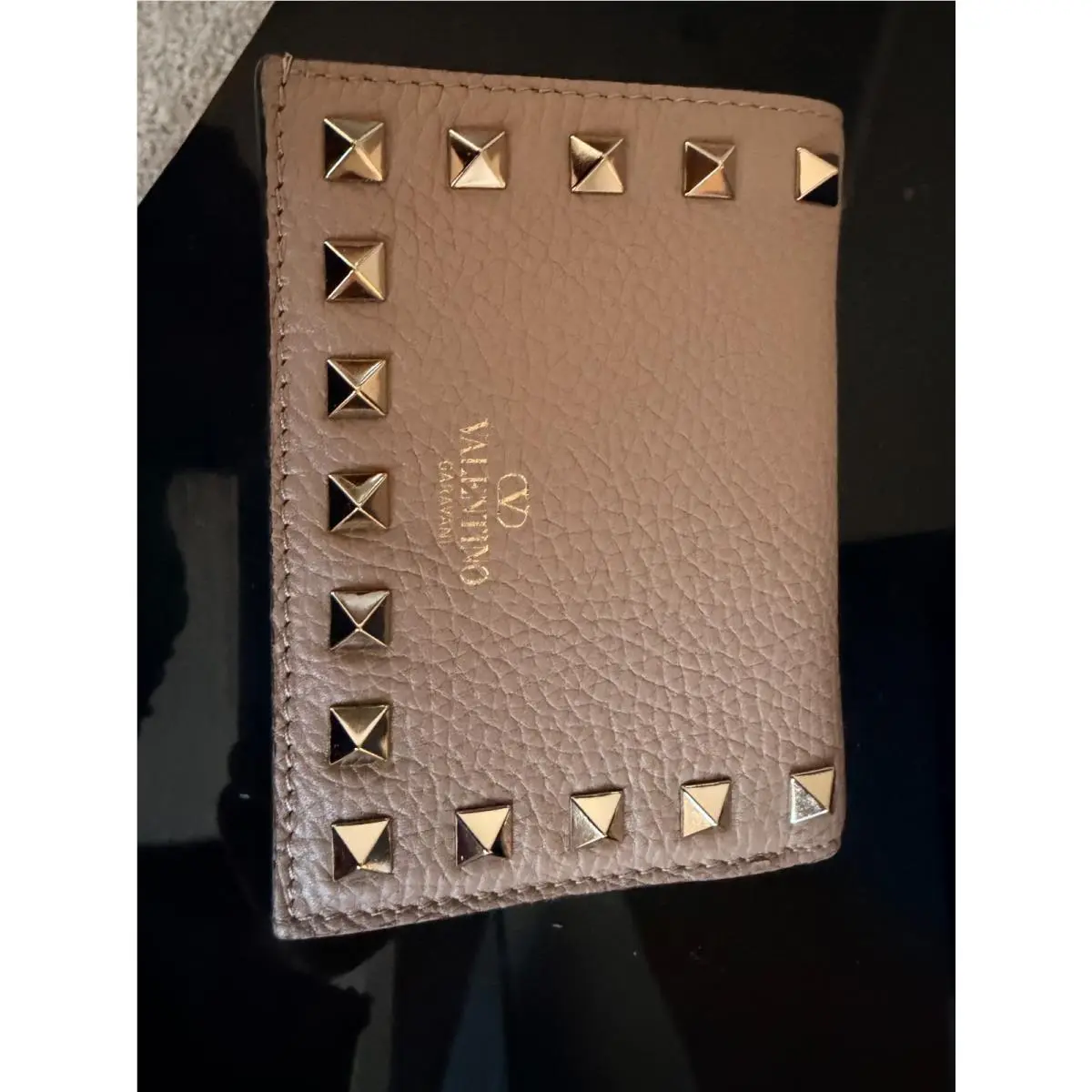Valentino Garavani Studded Beige Leather W/ Box and Dustbag