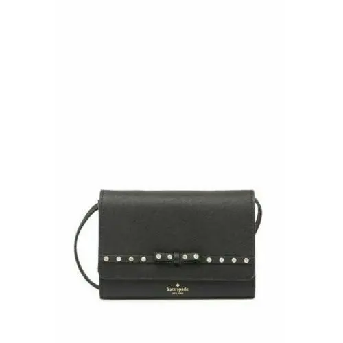 Kate Spade Summer Laurel Way Jeweled Crossbody Bag Black WLRU5195