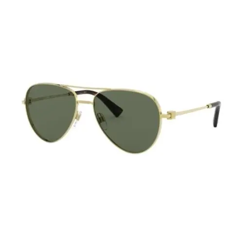 Unisex Aviator Sunglasses Gold Green VA2034 300271 by Valentino