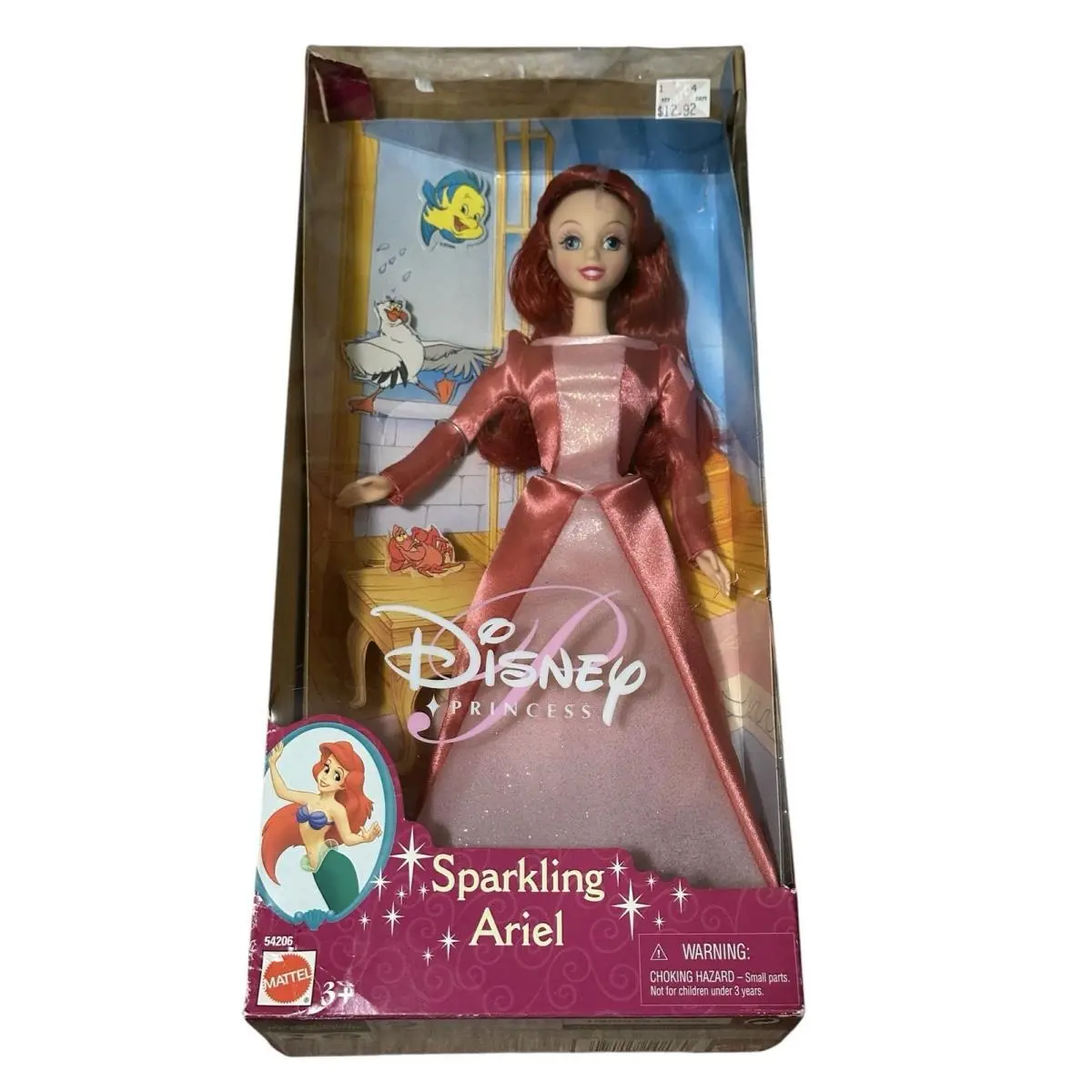 2001 Disney Little Mermaid Sparkling Ariel Princess Barbie Doll Boxed Read