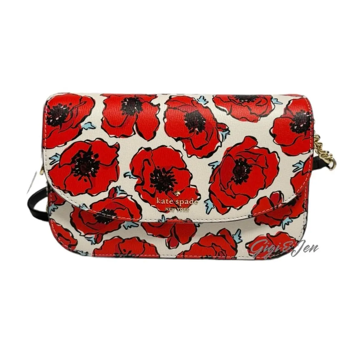 Kristi Chain Flap Floral Crossbody Bag by Kate Spade