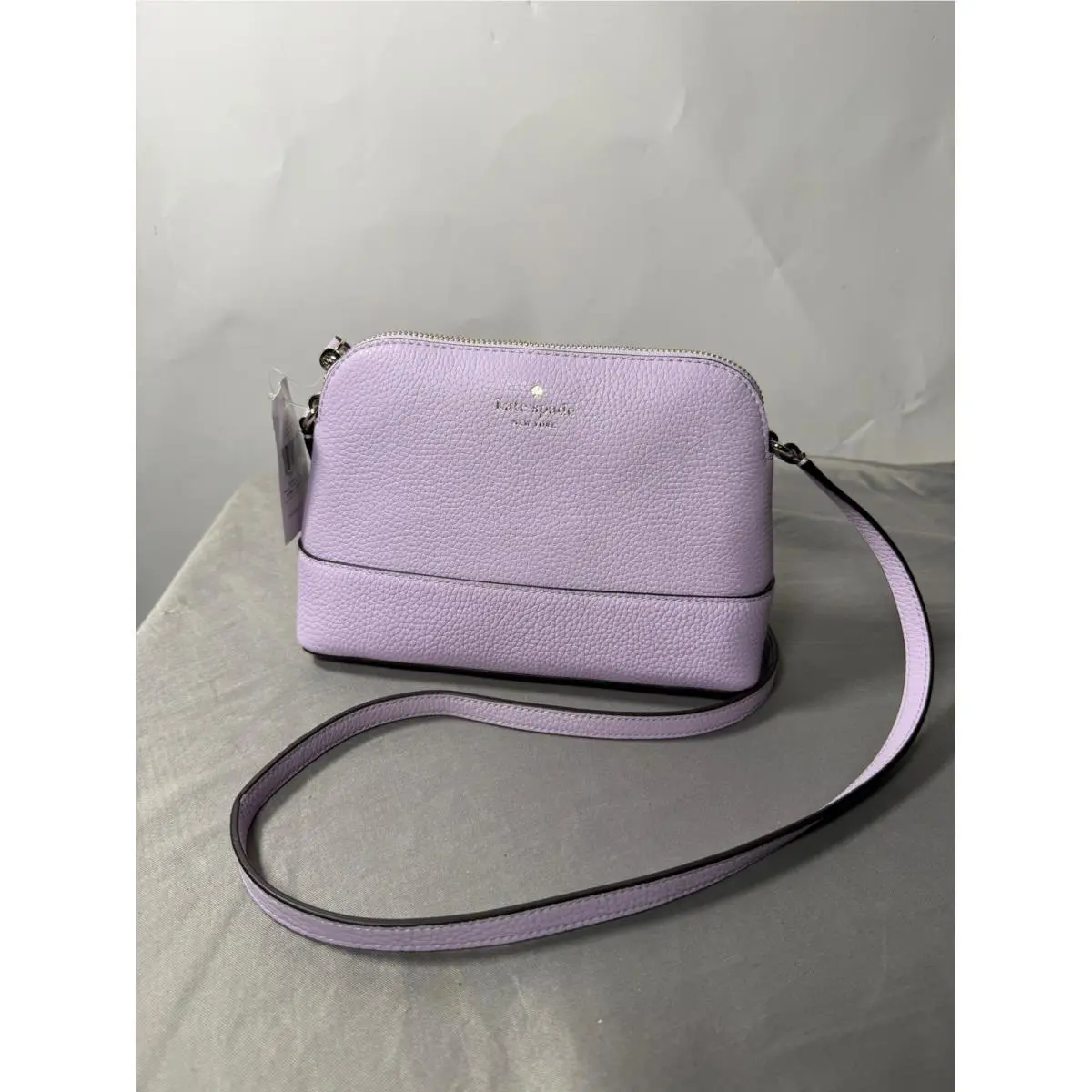 Hanna Crossbody Bag Violet Spr Pebbled Leather WKRU7110 Southport Ave by Kate Spade