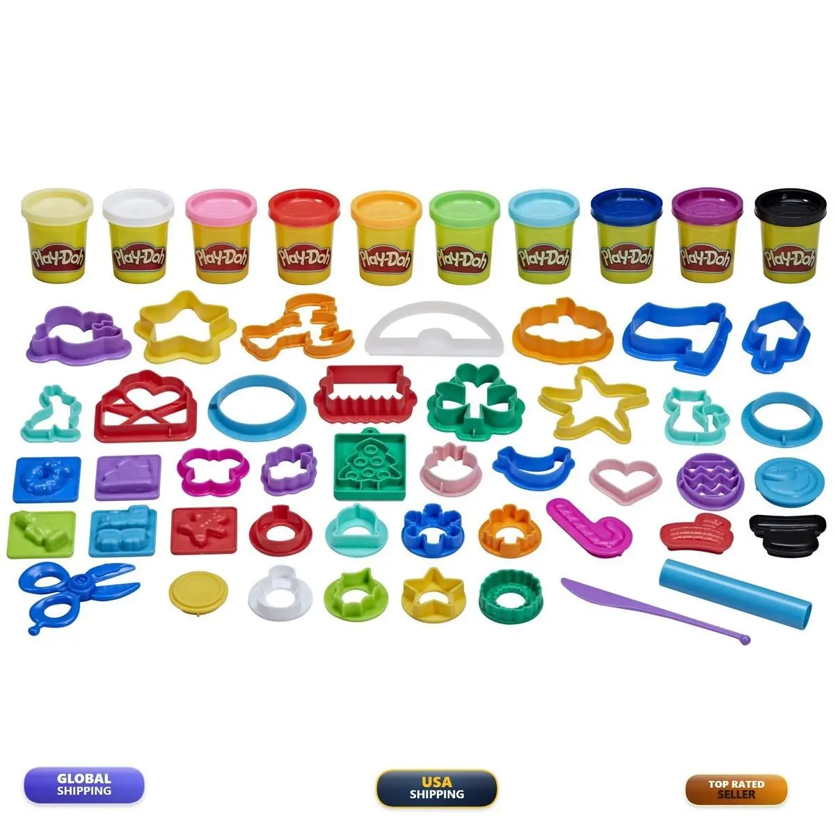 Play-doh F8510 Holiday Set 43 Accessories 10 Colors Kids 3+