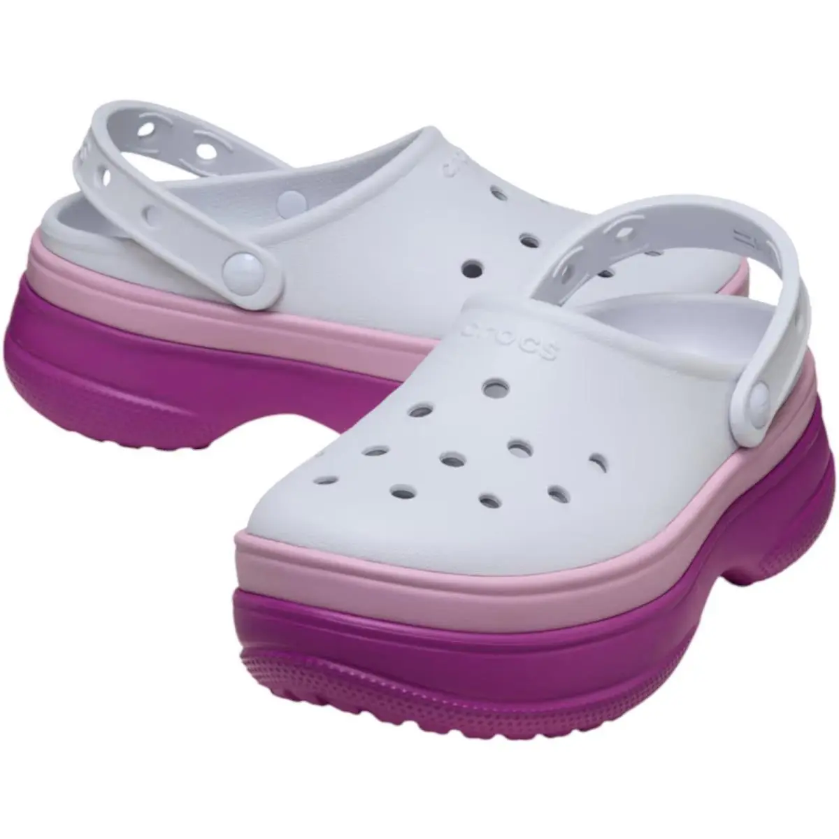Crocs Classic Stacked Clog Womens 9 10 Platform 50mm Colorblock Jibbitz