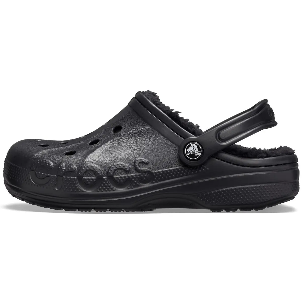 Crocs Baya Lined Clog 7 Women/5 Men Black/black