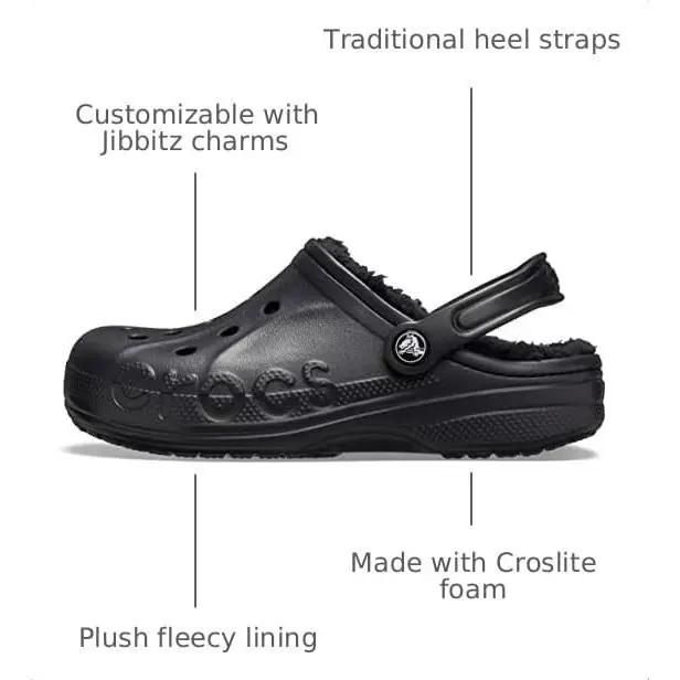 Crocs shoes - Baya Lined - Baya Lined - Black (UPC: 191448380103) 1