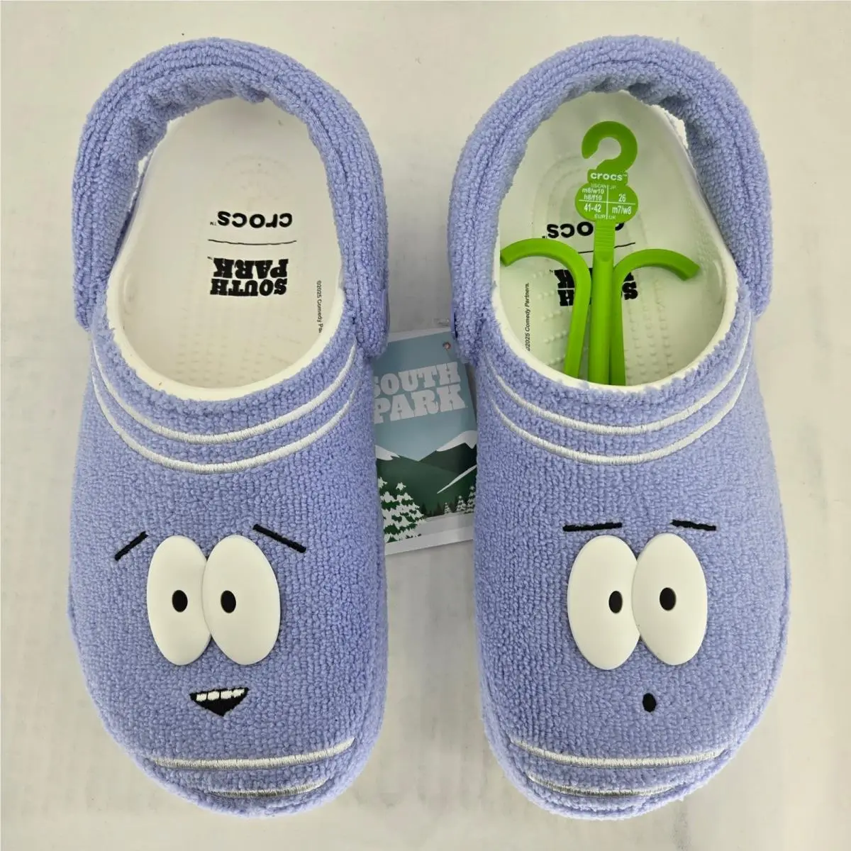 Crocs South Park Towelie Classic Clog Purple Terry M8 W10 211501-90H