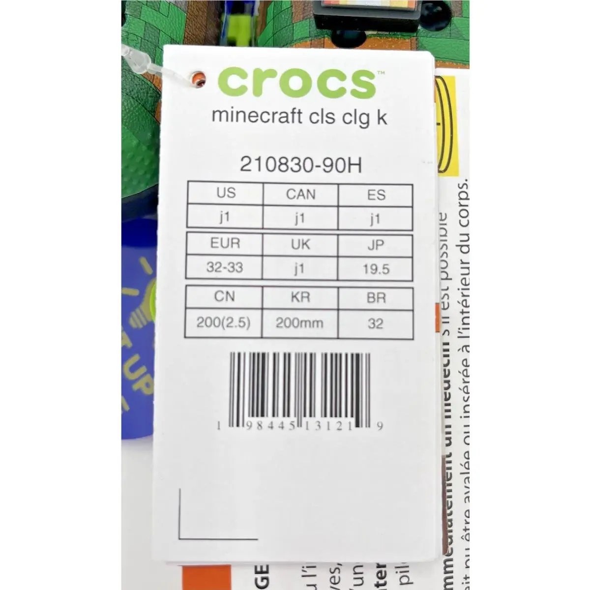 Crocs shoes - Crocs Classic Minecraft Clog - Classic Minecraft Clog - 210830 - Multicolor (UPC: 198445131219) 10