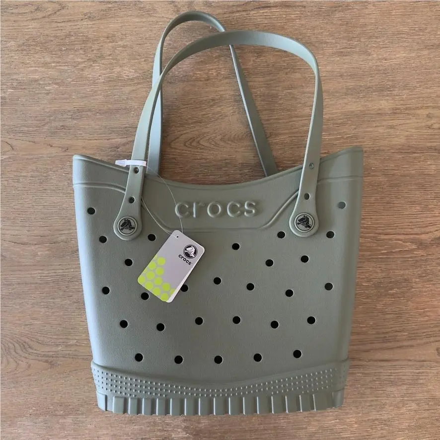 Crocs Classic Medium Eva Carry All Durable Lightweight Tote Bag-cargo Green