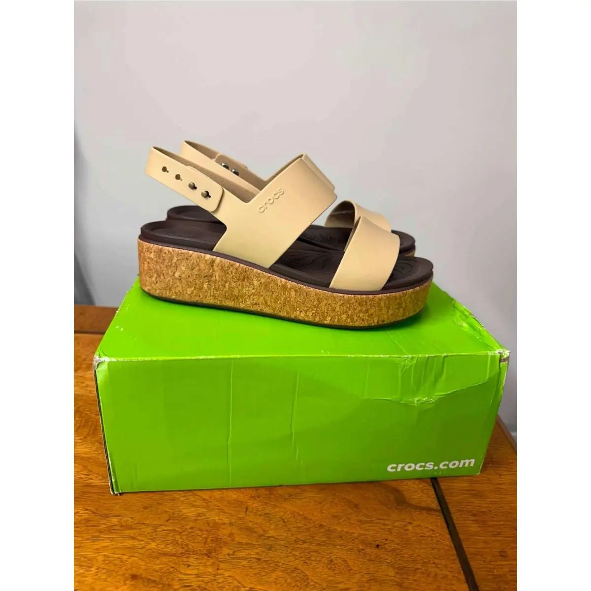 Crocs shoes - Crocs Brooklyn Cork Low Wedge - Beige 0
