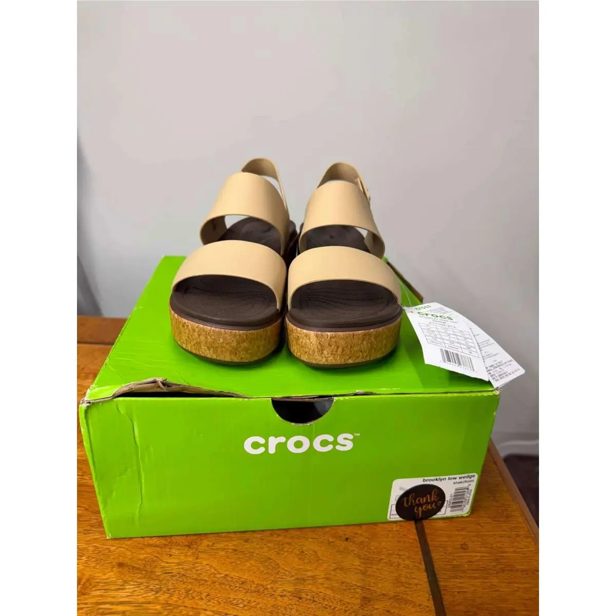 Crocs shoes - Crocs Brooklyn Cork Low Wedge - Beige 1