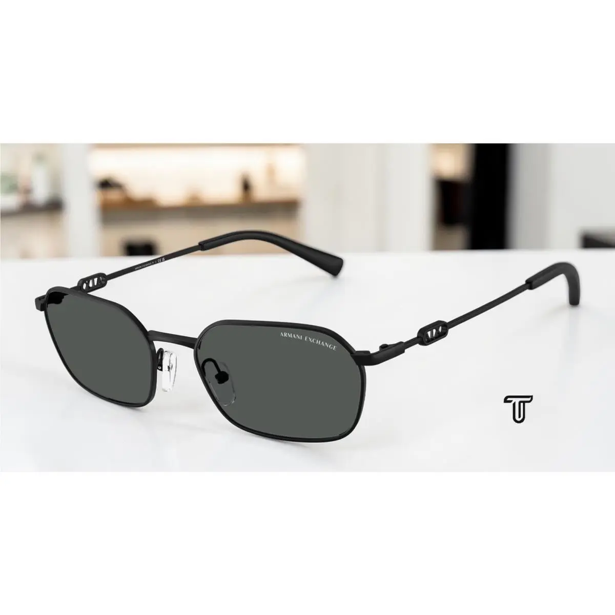 AX2056S 600087 Matte Black Dark Grey 54 mm Unisex Sunglasses by Armani Exchange