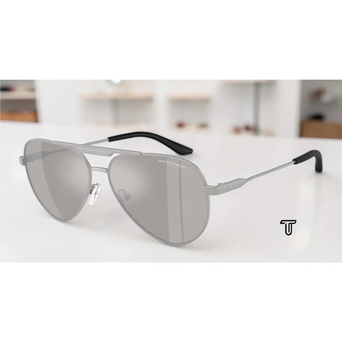 Armani Exchange AX2060S 60206G Mt Silver Grey Mirror Slvr 58mm Unisex Sunglasses
