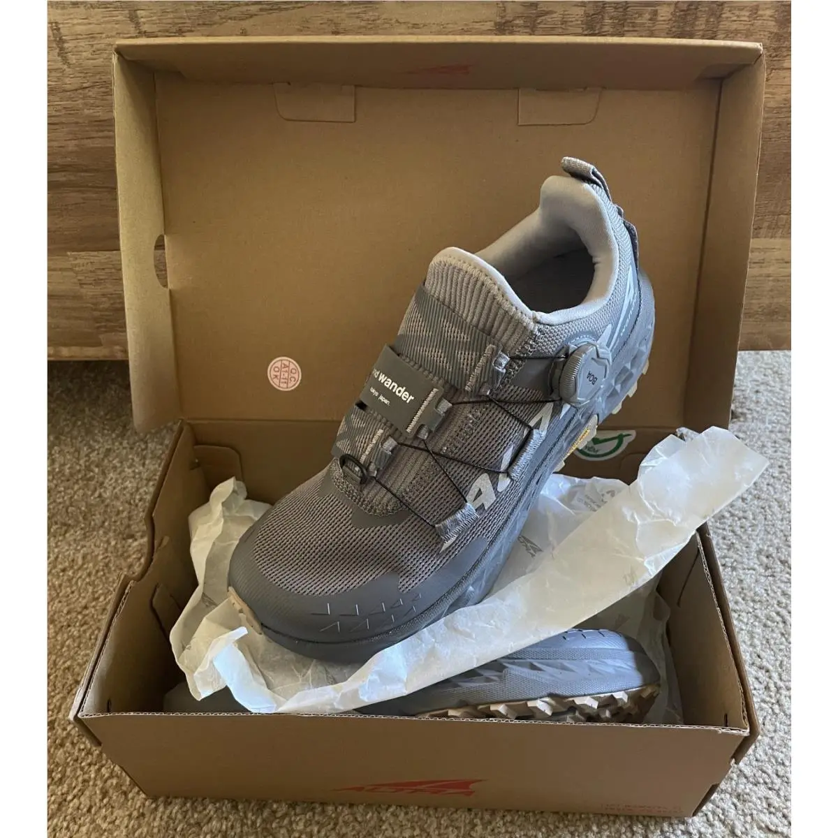 Womens Altra Timp 5 Boa Trail Running Shoe Gray Size 7.5 US