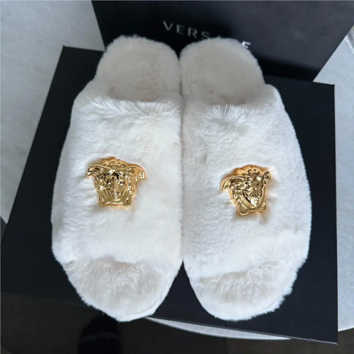 Versace Medusa Men`s White Slippers Sizes 43