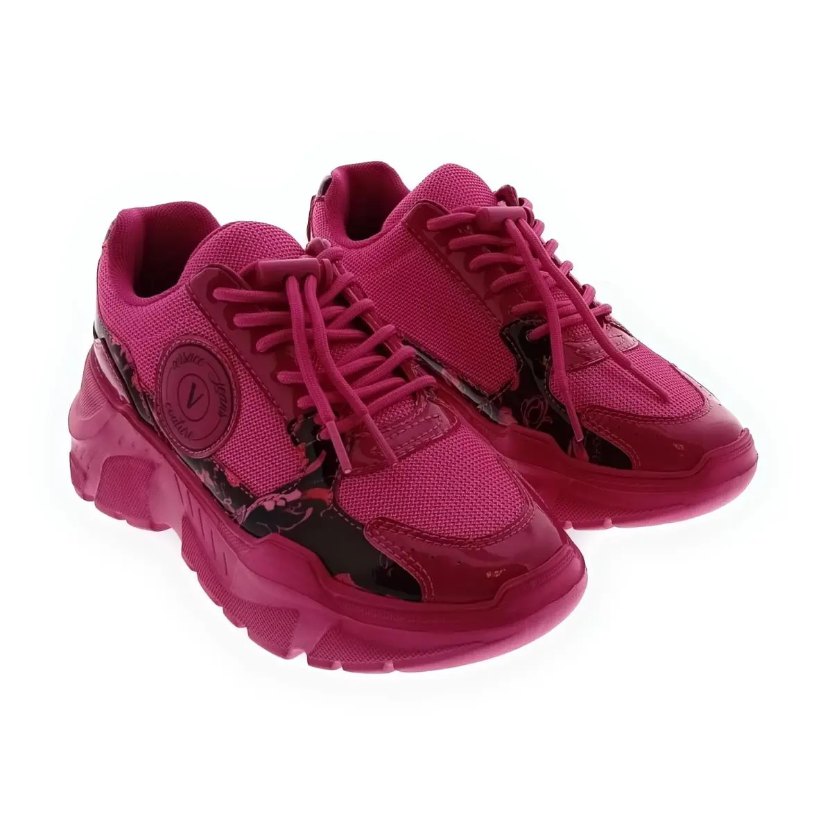 Versace Jeans Couture Women`s Fuchsia Chunky Lace-up Sneakers