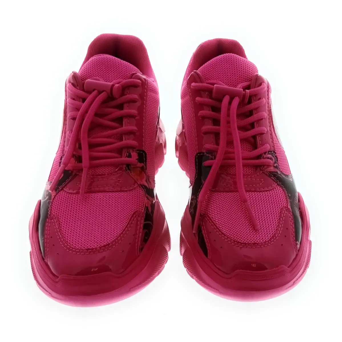 Jeans Couture Women`s Fuchsia Chunky Lace-up Sneakers 4 by Versace