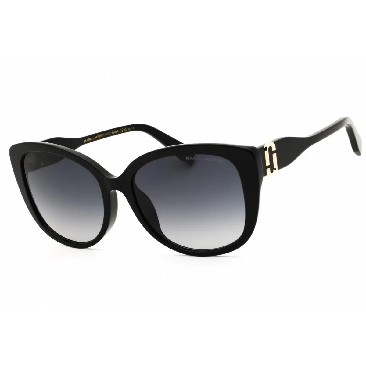Marc 791 F S 807 9O Sunglasses Black Frame Gray Lenses 57mm by Marc Jacobs