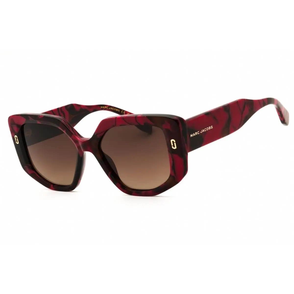 Marc Jacobs MJ 1116 S 0I34 HA Sunglasses Marble Burgundy Frame Brown Lenses 52mm