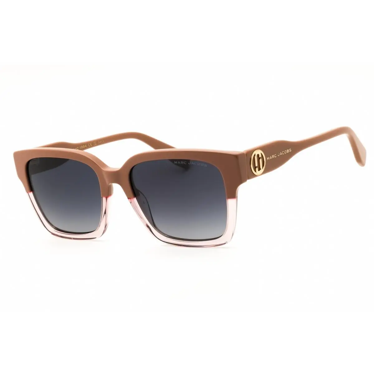 Marc 814 S 010A 9O Sunglasses Beige Frame Gray Lenses 53mm by Marc Jacobs