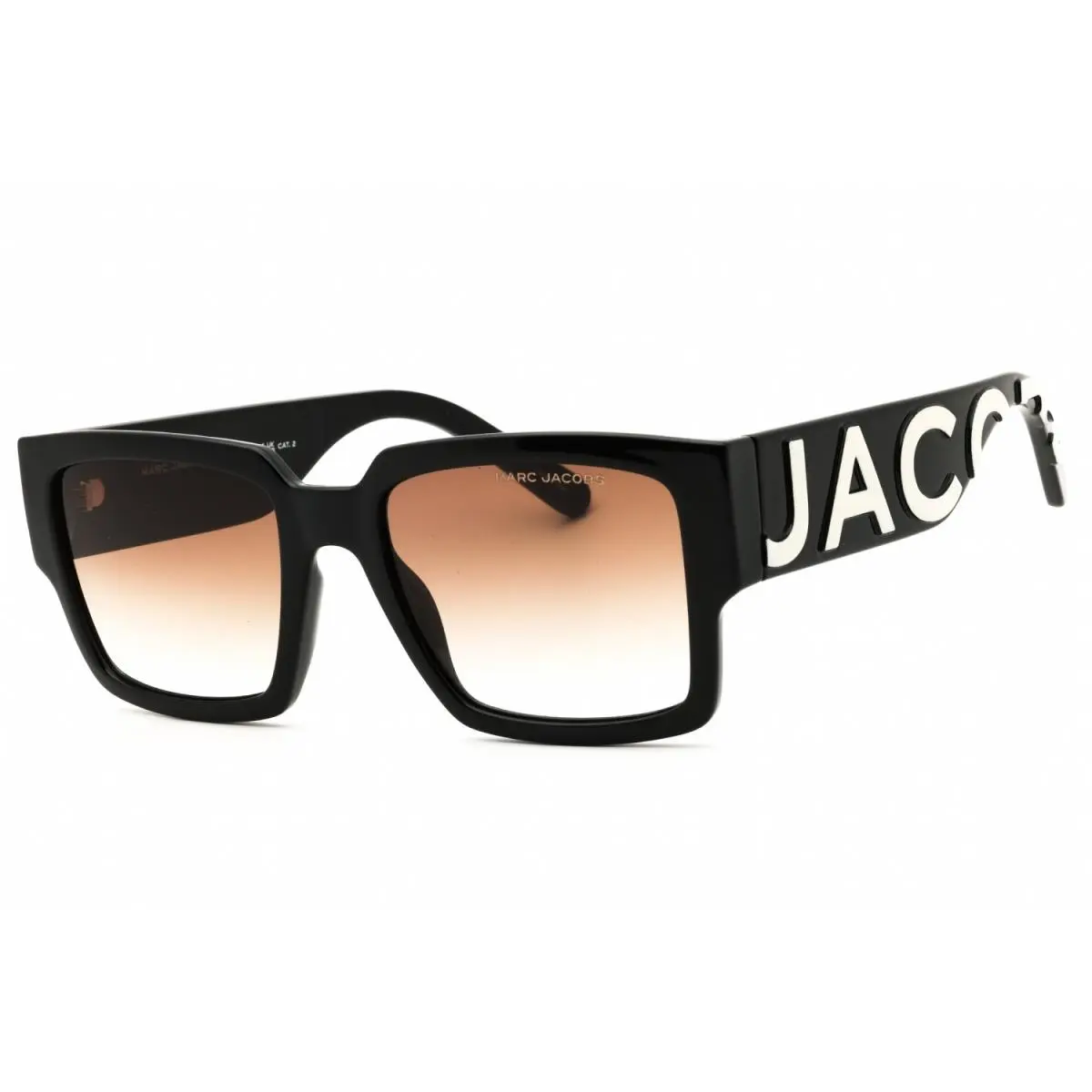 Marc 739 S 080S HA Sunglasses Black White Frame Brown Lenses 54mm by Marc Jacobs