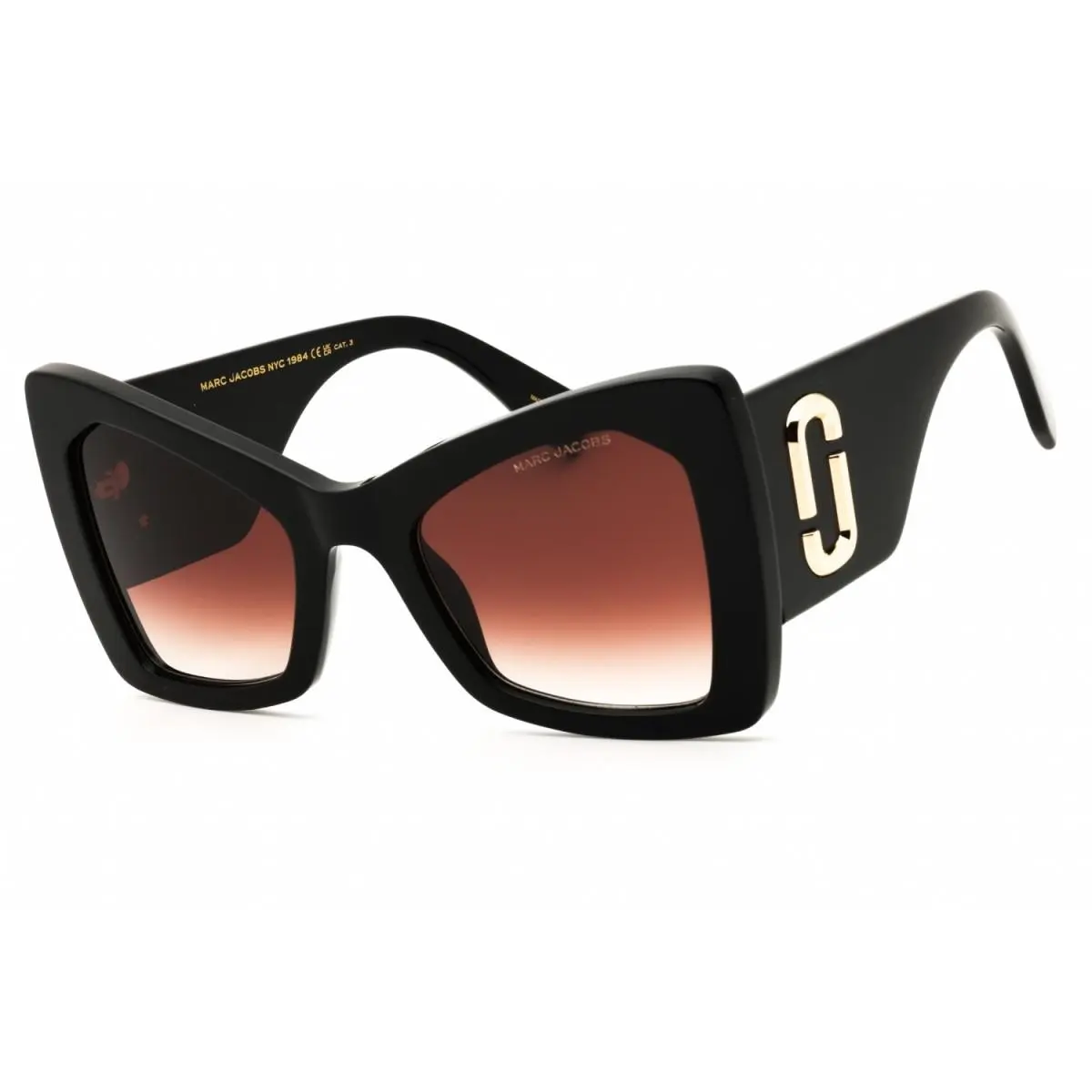 Marc 761/S 0807 HA Black/brown Gradient 52-23-140 Sunglasses by Marc Jacobs