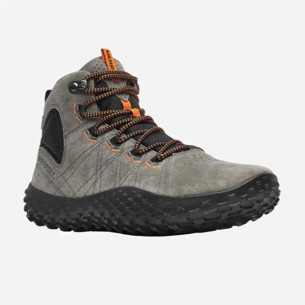 Merrell Men`s Wrapt Mid Waterproof Hiking Shoes - Granite
